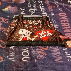 Betty Boop Leopard Print Bra - Brown and Red